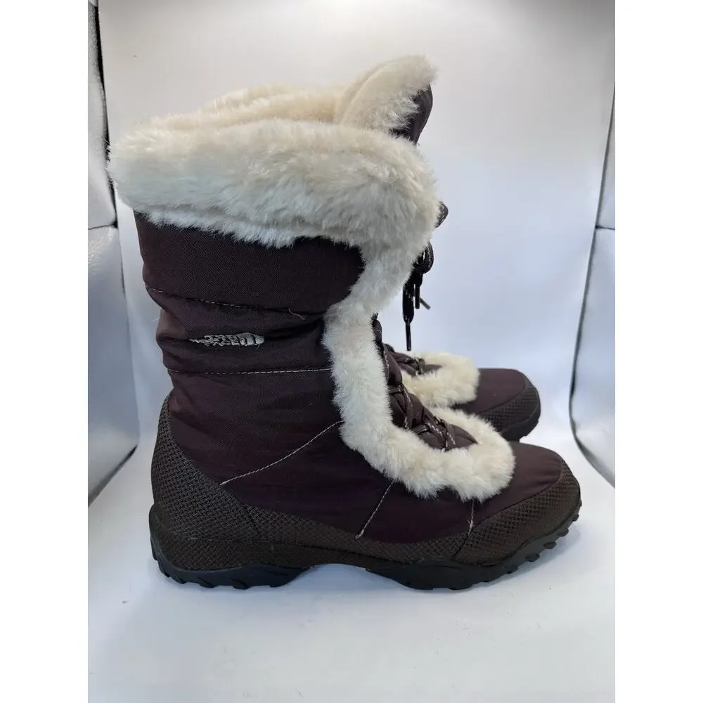 The North Face Goose Down Lace-Up Winter Boots Brown/Beige Women’s 9.5